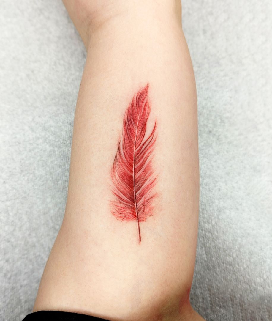 red feather tattoo