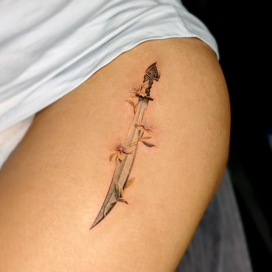 sword flower 03 tattoo