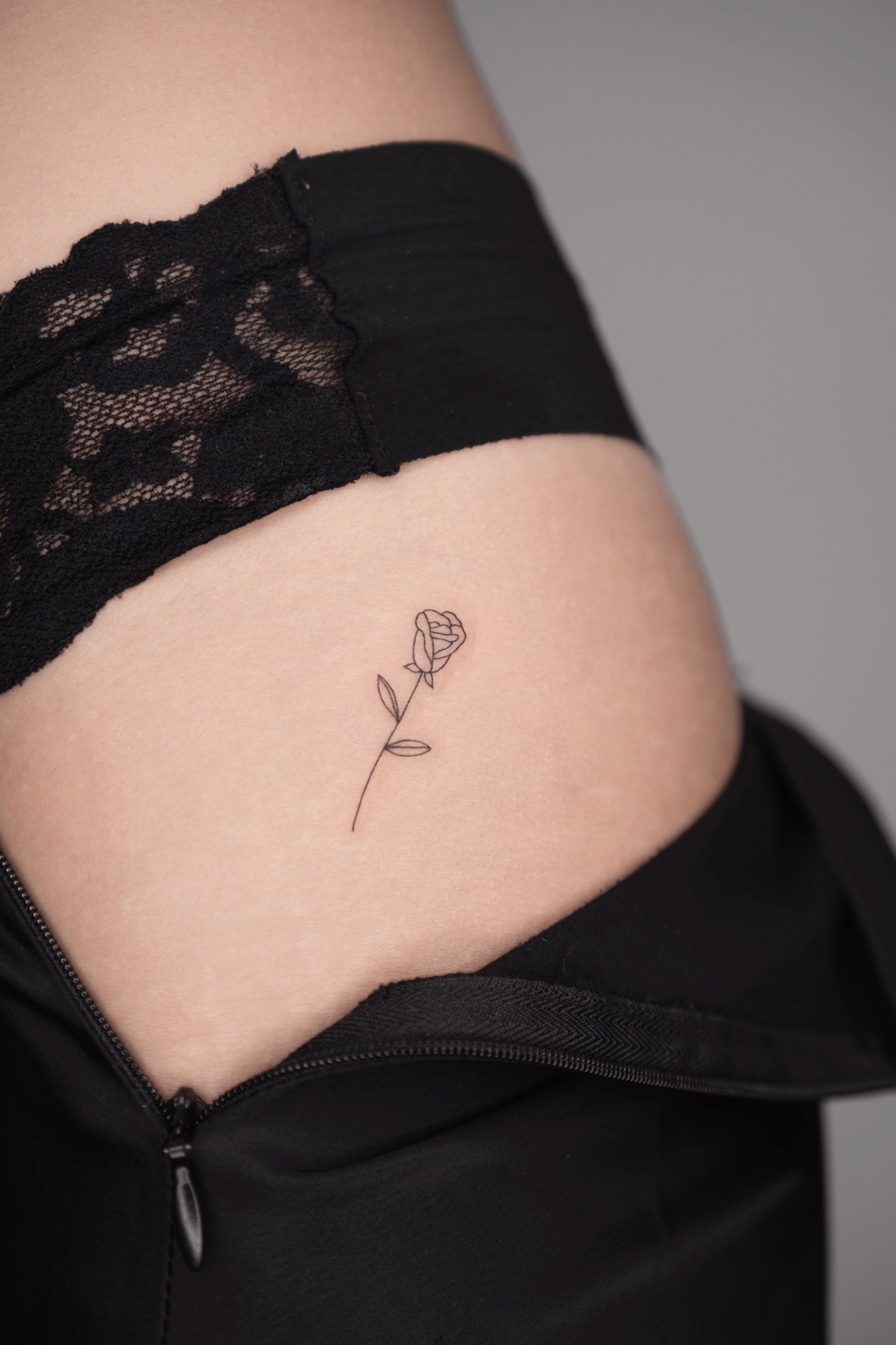 fineline flower tattoo 12