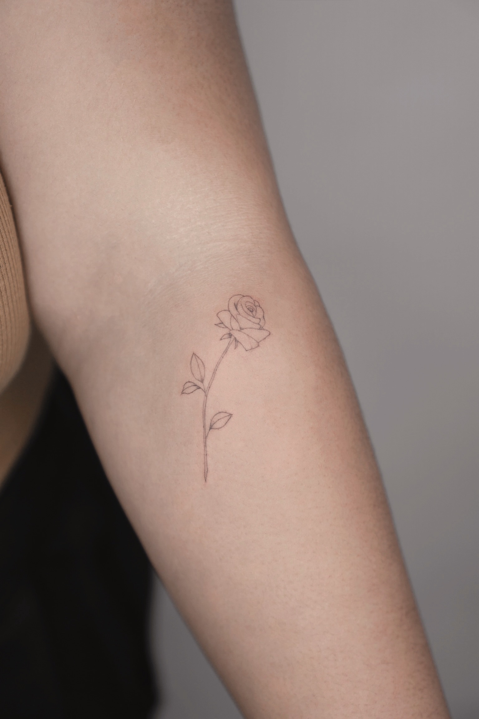 fineline flower tattoo 13